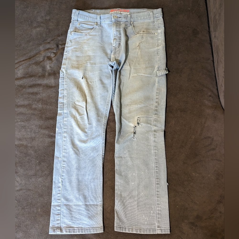 Distressed Dickies men's carpenter pants